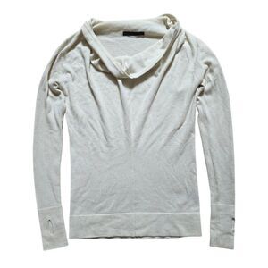 Anthropologie Nicholas K Cashmere Sweater Women Medium Cream Pullover Cowl Neck